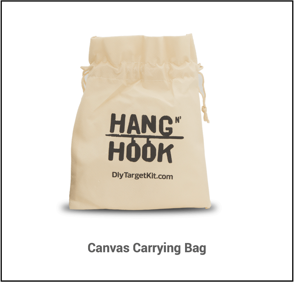 A beige canvas carrying bag featuring the 