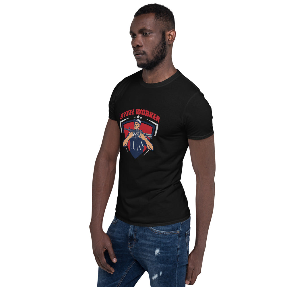 Steel Worker AR15 Short-Sleeve Unisex T-Shirt