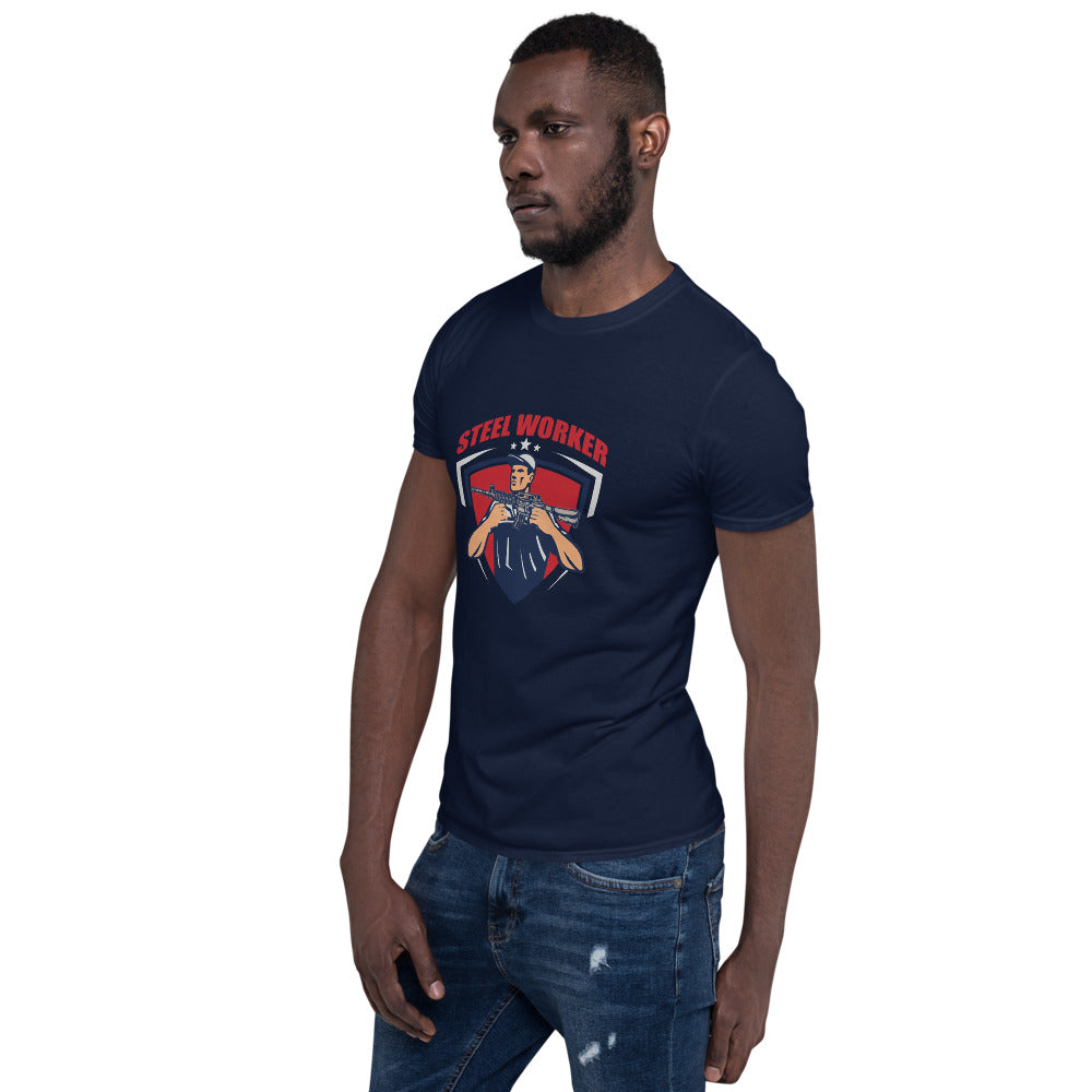 Steel Worker AR15 Short-Sleeve Unisex T-Shirt